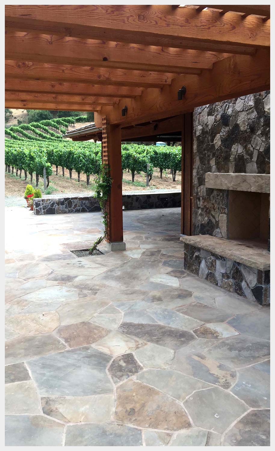 Shannon Masonry Construction - Residential, Commercial and Winery Stone Masonry Contractor - Stone Fireplace and Commend Area Masonry Construction Project - Serving the San Francisco CA Bay Area